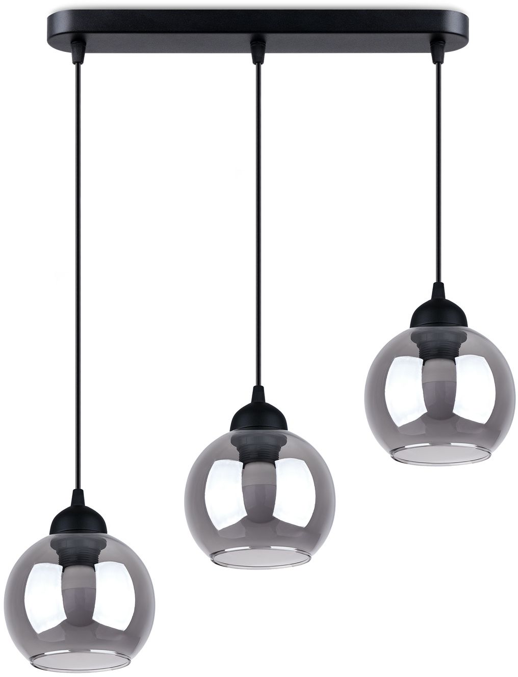 Darmowa Dostawa - Lampa wisząca 3x60 W czarny Sollux Lighting Alino SL1142
