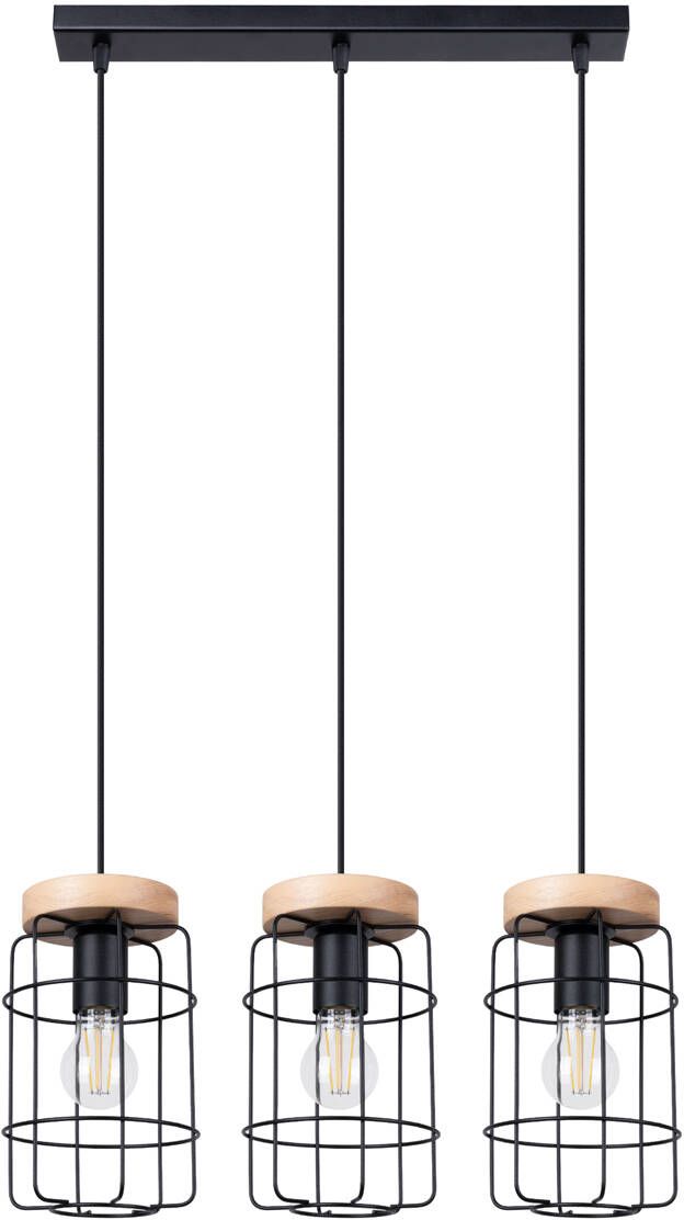 Darmowa Dostawa - Lampa wisząca 3x15 W czarna Sollux Lighting Gotto SL1264