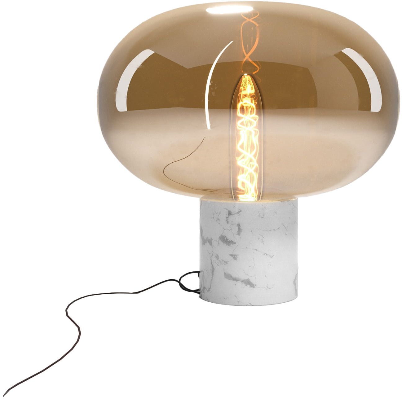 Darmowa Dostawa - Lampa stołowa 1x7 W biała-bursztynowa MaxLight Moonstone T0056