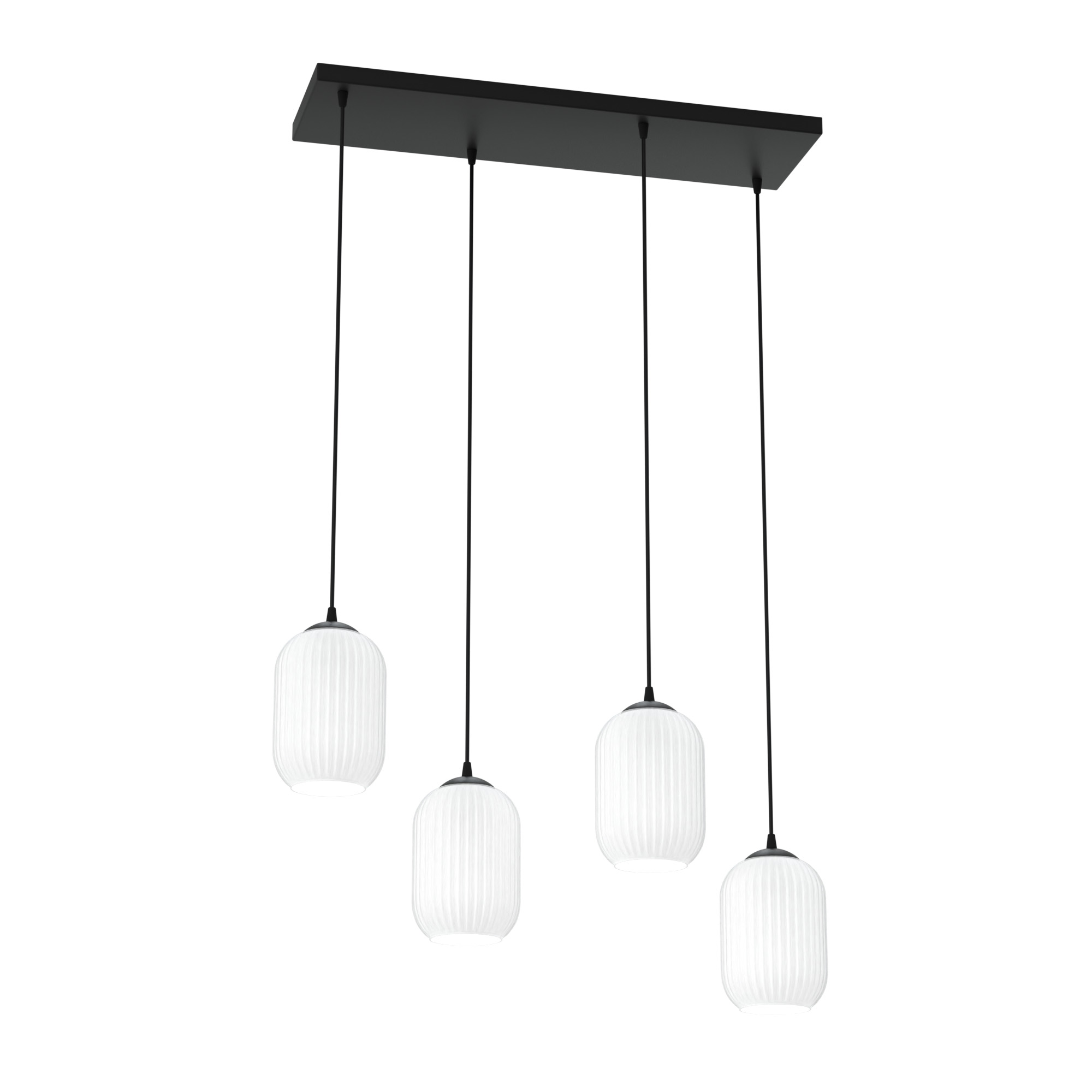 Darmowa Dostawa - Lampa wisząca 4x15 W biała-czarna Emibig Verdi 14354