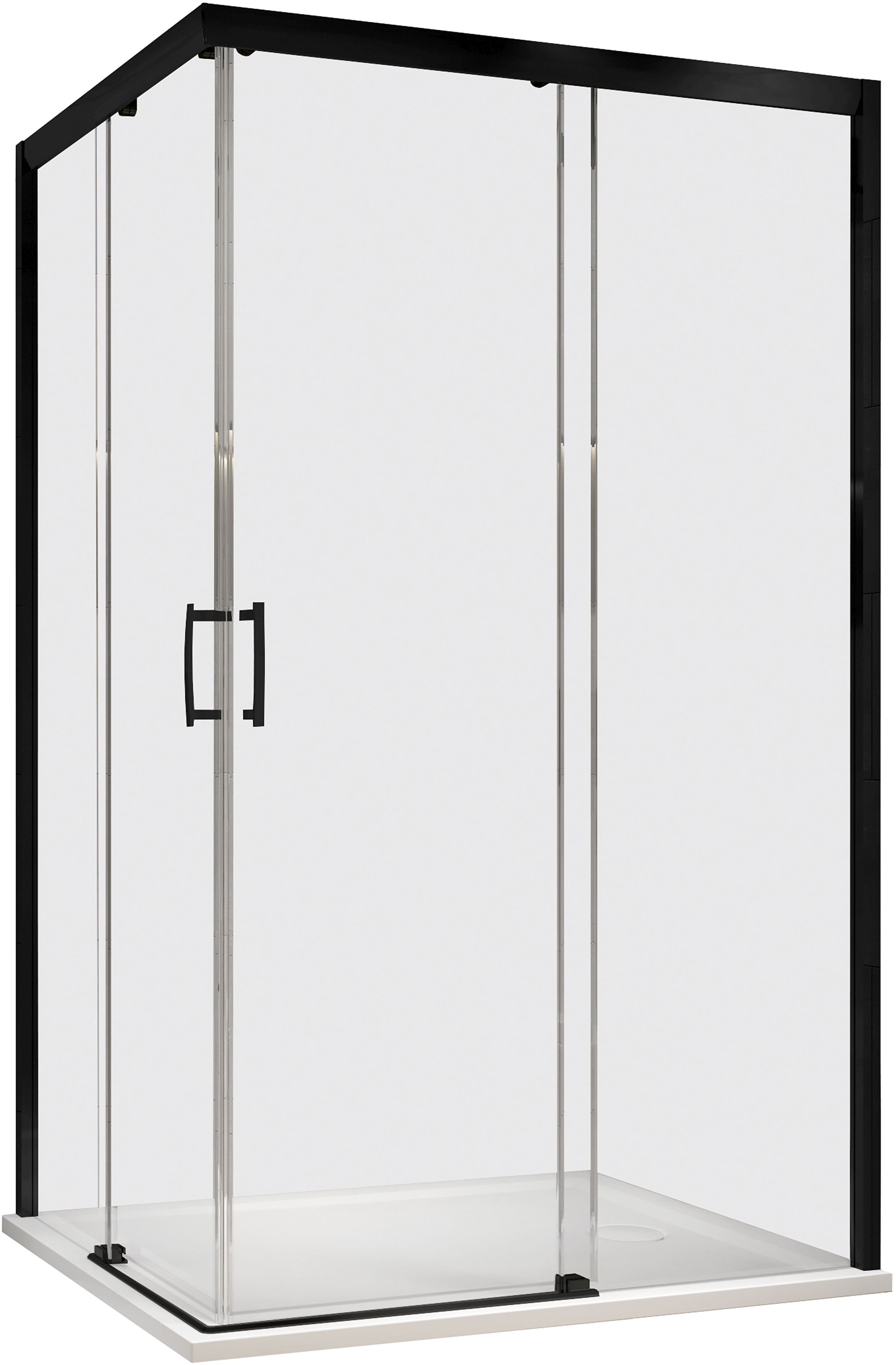 Darmowa Dostawa - Kabina prysznicowa 90x80 cm prostokątna czarny mat/szkło przezroczyste Sanplast Free Zone 600271362059401