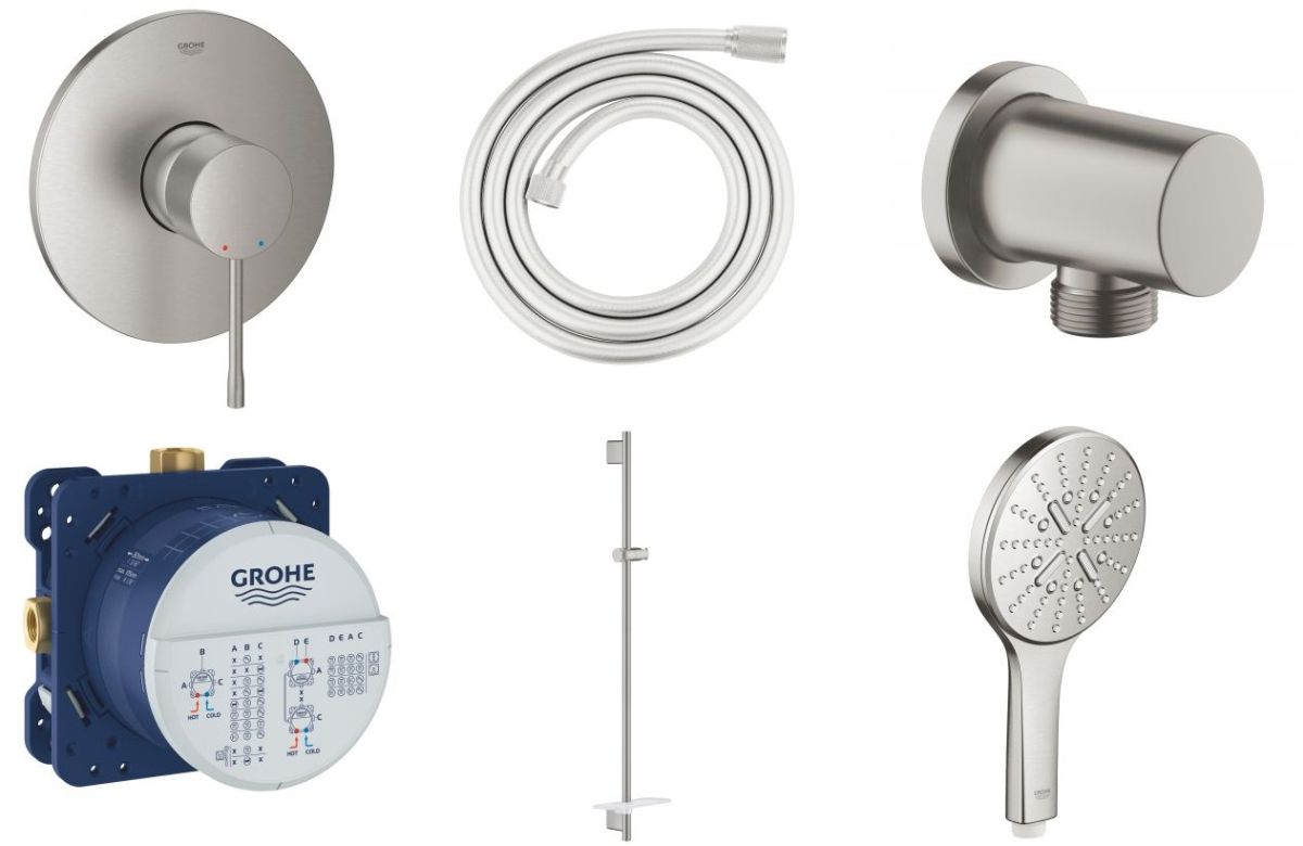 Darmowa Dostawa - Zestaw prysznicowy ścienny supersteel Grohe Essence abset8776