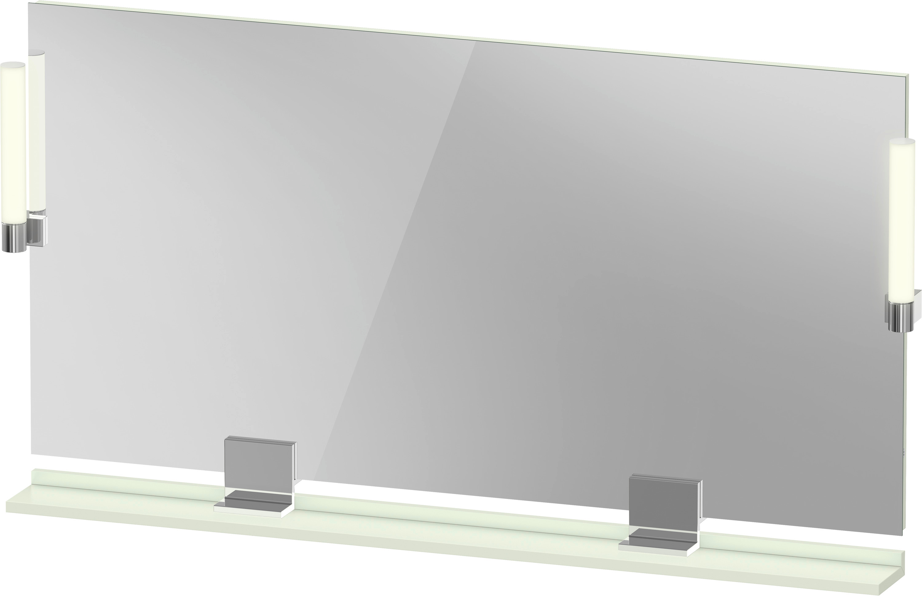 Darmowa Dostawa - Lustro 133x65 cm prostokątne z oświetleniem chrom-zielony Duravit Sivida SV7425010HH0000