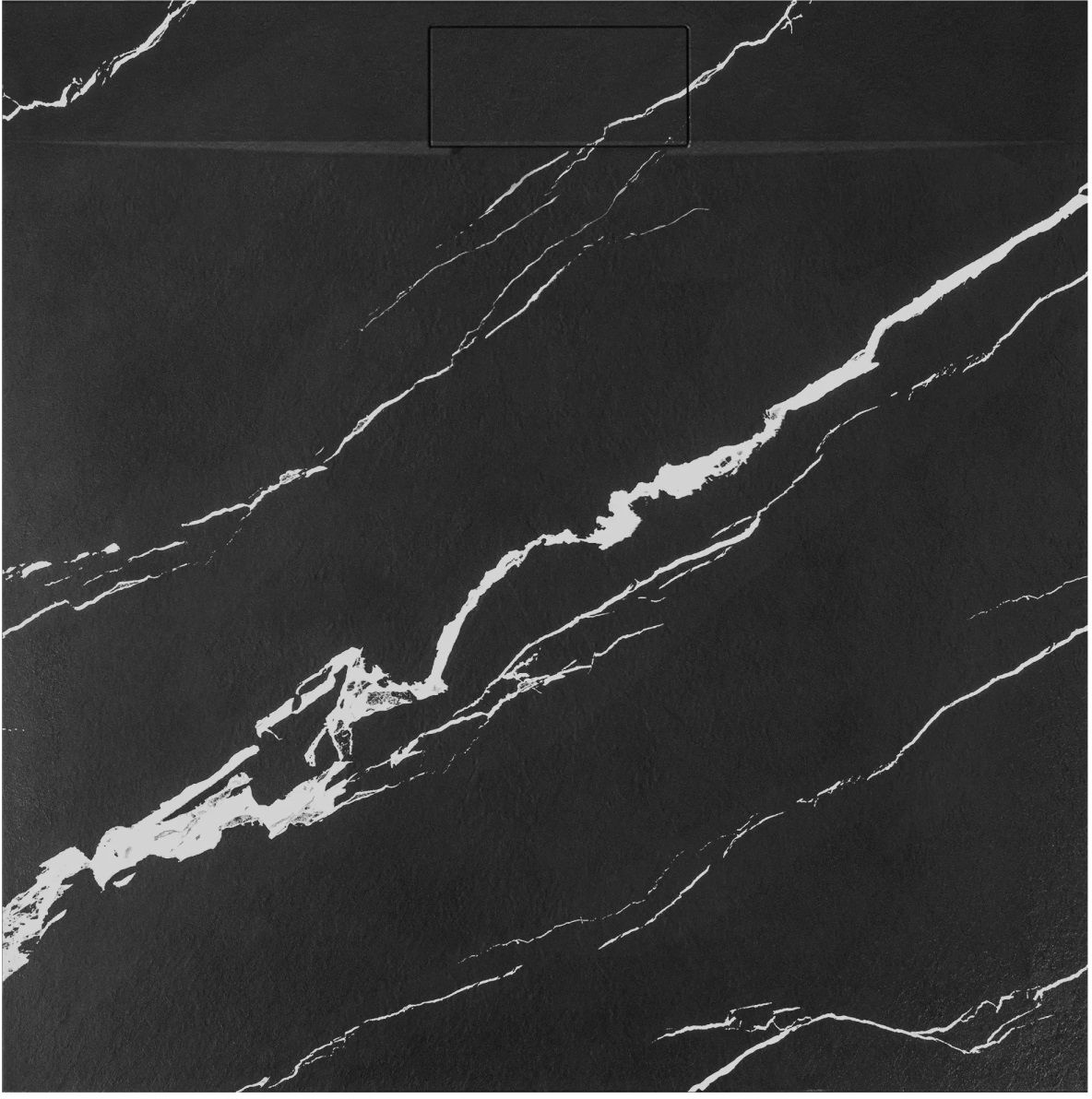 Darmowa Dostawa - Brodzik kwadratowy 90x90 cm czarny Rea Bazalt Carrara Black REAK7003