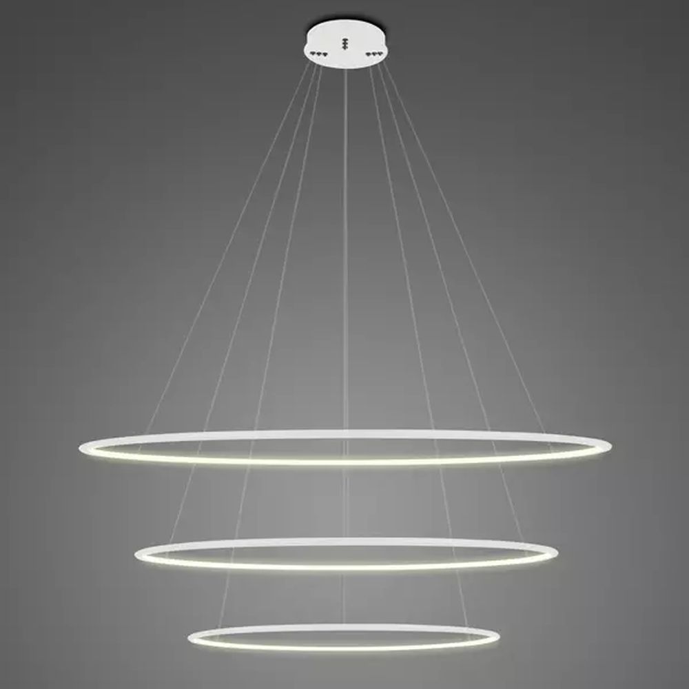 Darmowa Dostawa - Lampa wisząca 3x91 W biała Altavola Design Ledowe Okręgi LA075P100in3kwhitedimm