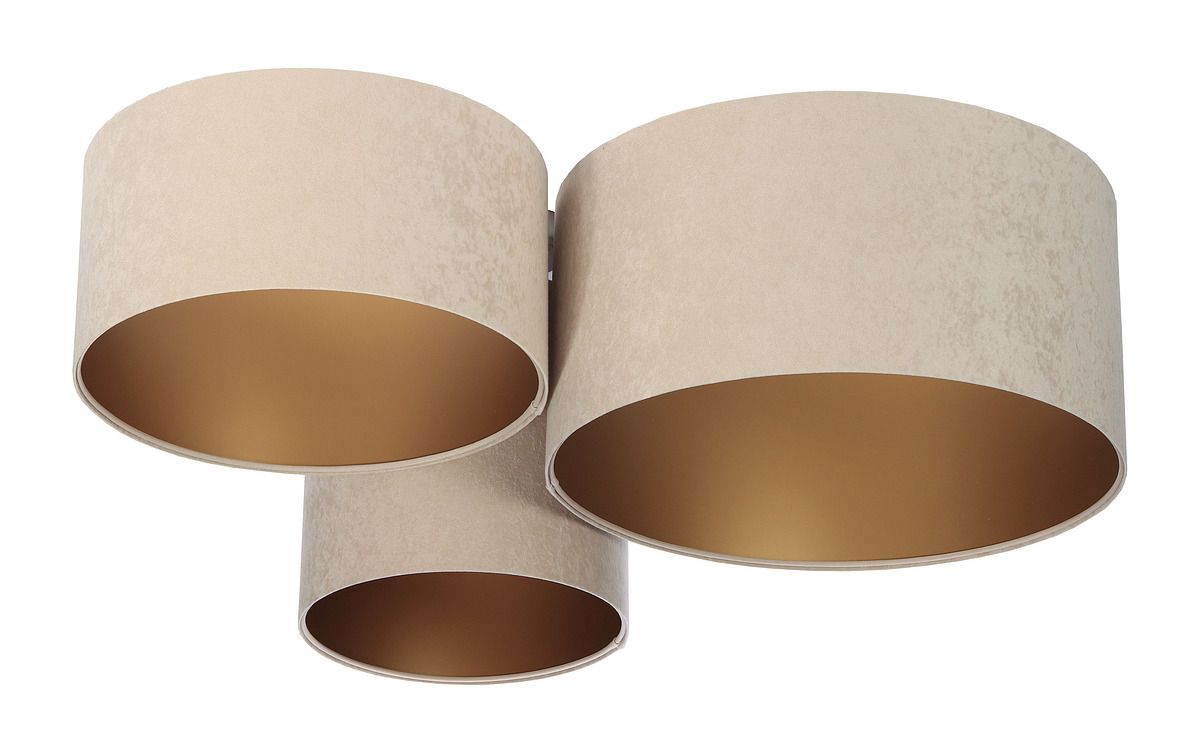 Darmowa Dostawa - Plafon 3x60 W złoty-beżowy BPS Koncept Plafoniady 080029