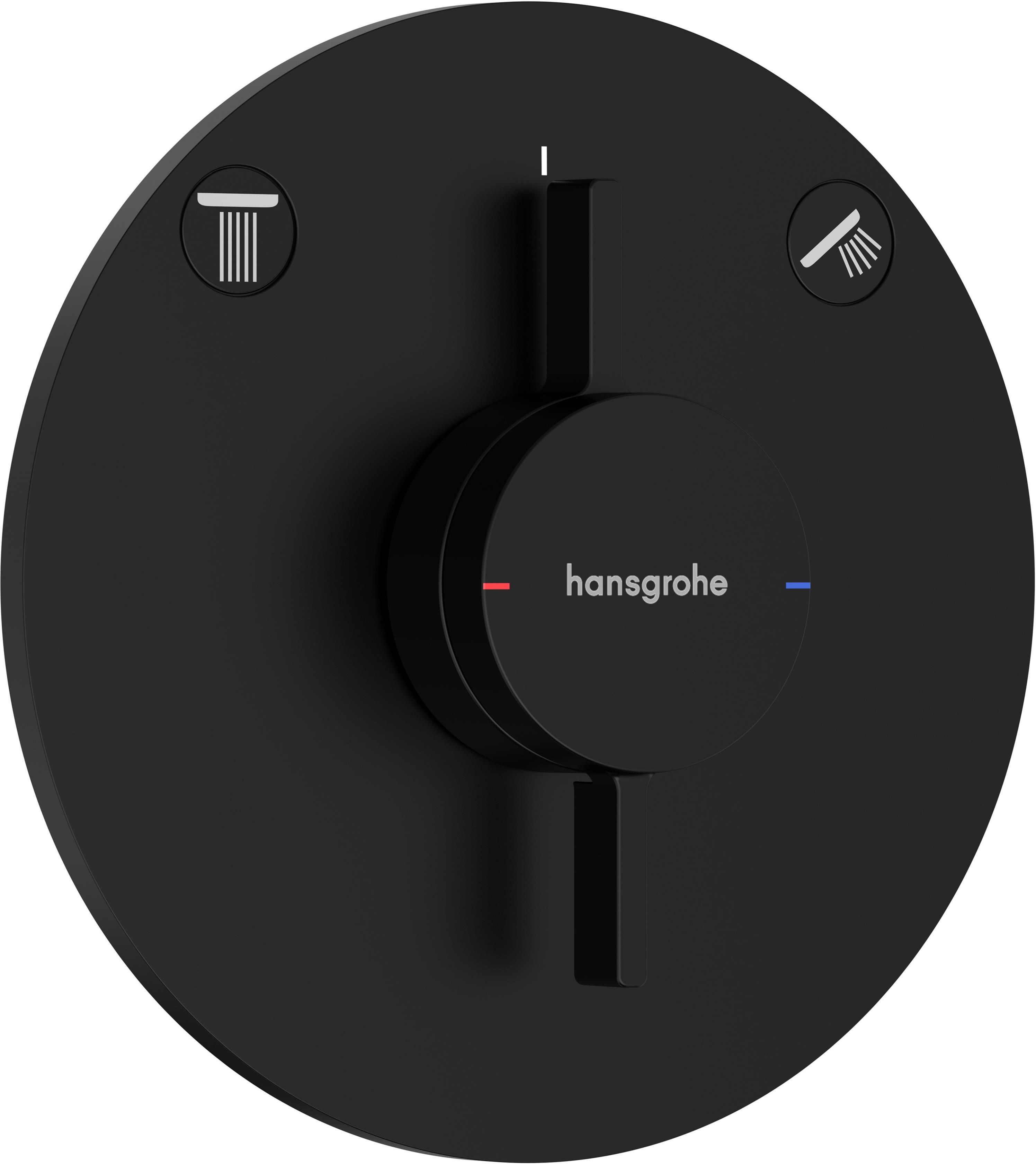 Darmowa Dostawa - Bateria wannowo-prysznicowa podtynkowa czarna Hansgrohe DuoTurn S 75418670