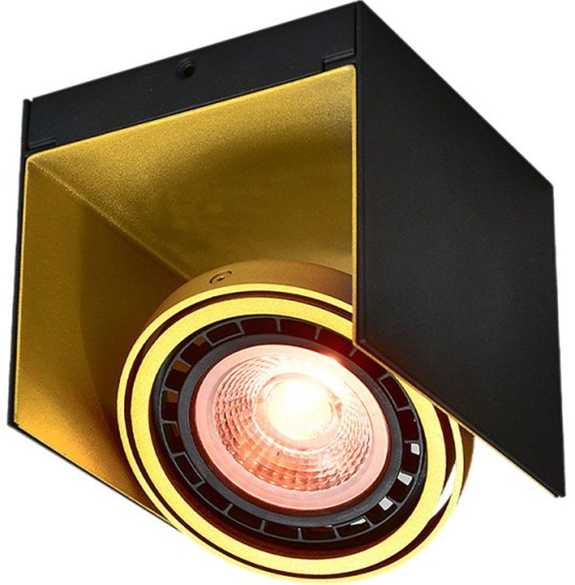 Darmowa Dostawa - Lampa podsufitowa 1x40 W czarna-złota GTV Verso OSVERSO11DEC