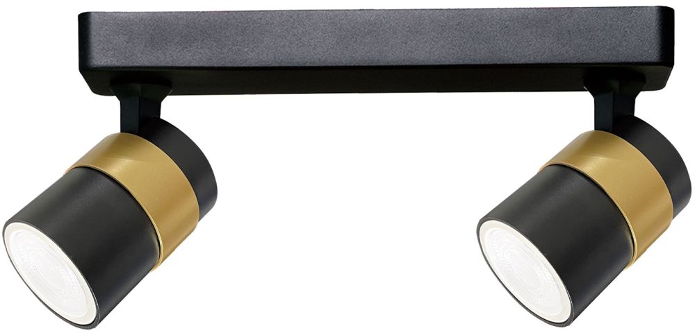 Darmowa Dostawa - Lampa podsufitowa 2x50 W czarna Light Prestige Anillo LP7702WBK
