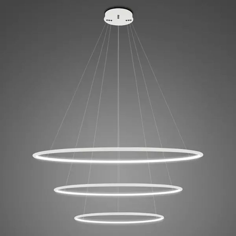 Darmowa Dostawa - Lampa wisząca 3x68 W biała Altavola Design Ledowe Okręgi LA075P80in4kwhitedimm
