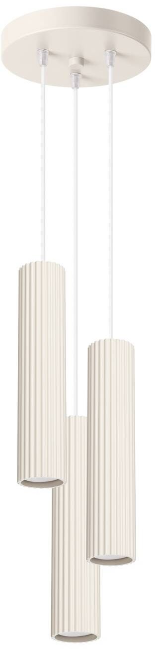 Darmowa Dostawa - Lampa wisząca 3x10 W beżowa Sollux Lighting Karbon SL1595