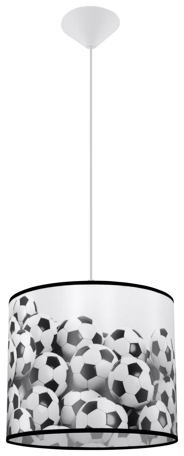 Darmowa Dostawa - Lampa wisząca 1x15 W biała-czarna Sollux Lighting Piłka SL1427