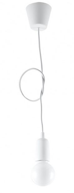 Darmowa Dostawa - Lampa wisząca 1x60 W biały Sollux Lighting Diego SL0569