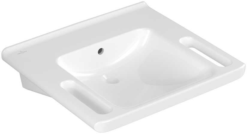 Darmowa Dostawa - Umywalka 60x55 cm prostokątna dla niepełnosprawnych biała Villeroy & Boch ViCare 4A686201