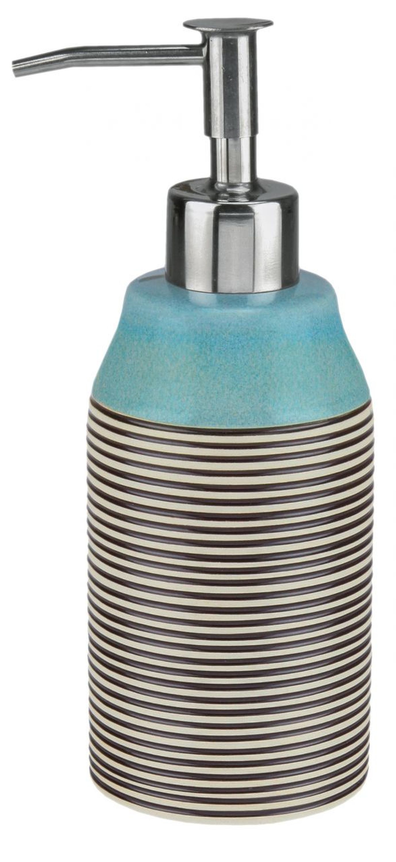 Darmowa Dostawa - Dozownik do mydła 250 ml ceramiczny-czarny-beżowy Kleine Wolke Okapi 8678702854
