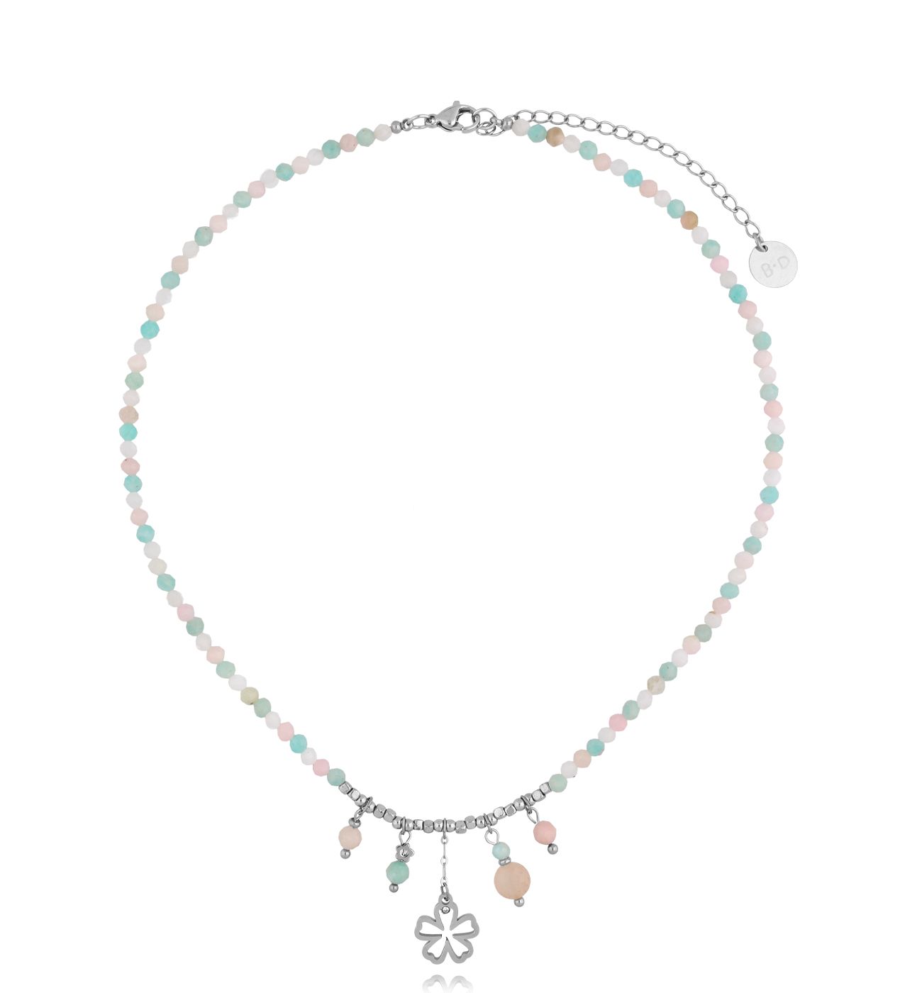 Naszyjnik z amazonitami i zawieszkami Sparkle NTW1295