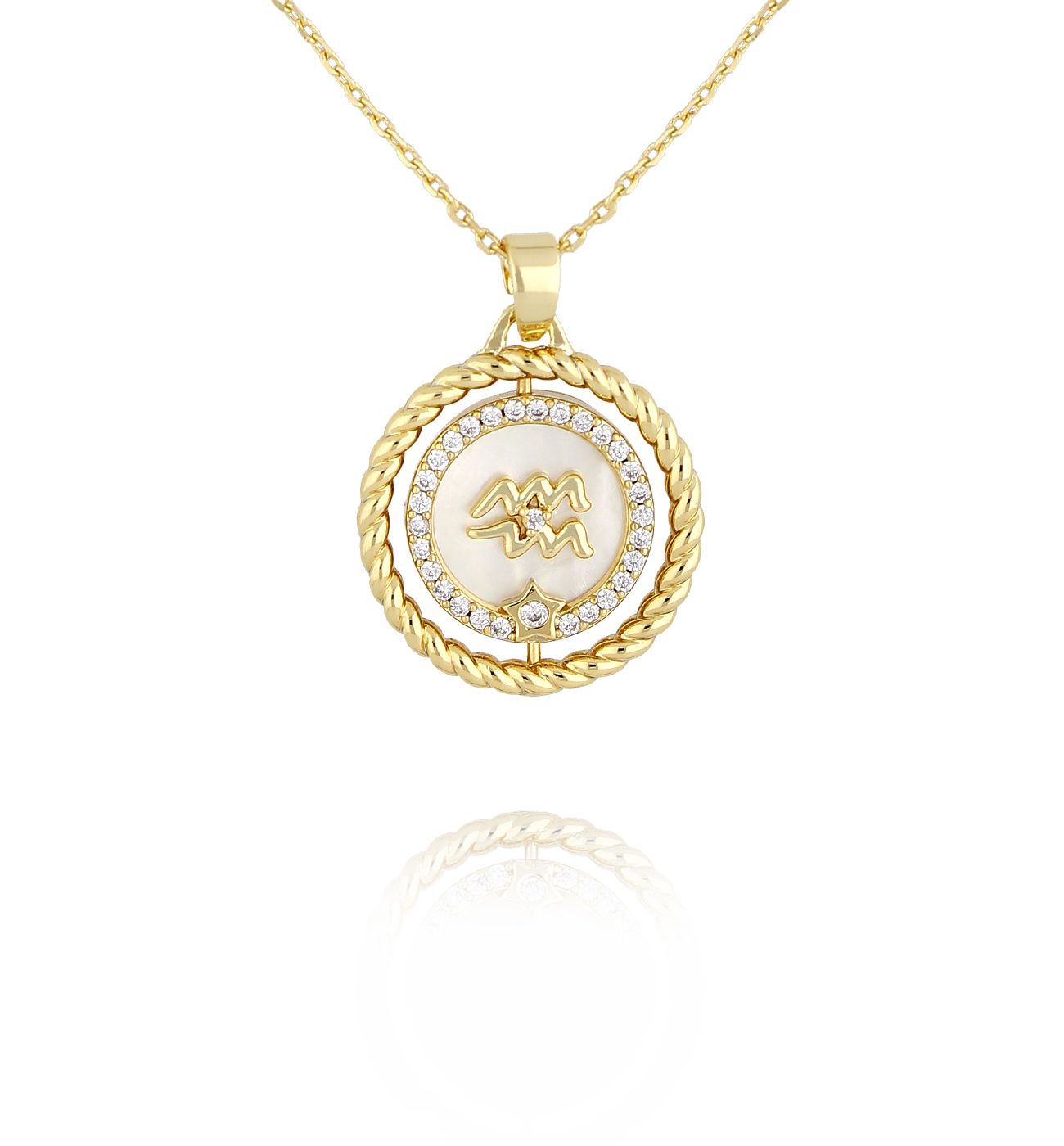 Naszyjnik znak zodiaku Wodnik NLU0042