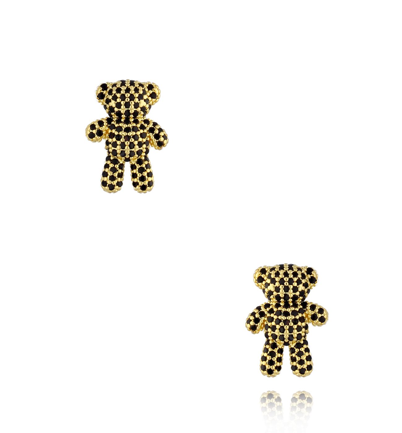 Kolczyki z czarnymi misiami Bears KSS1411