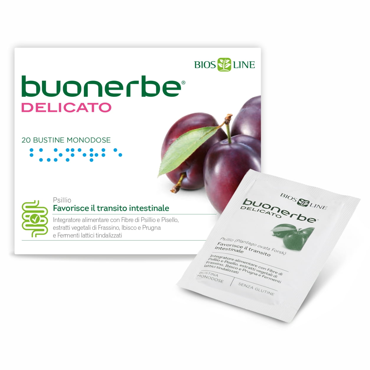Buonerbe Delicato wsparcie dla jelit, 20 saszetek
