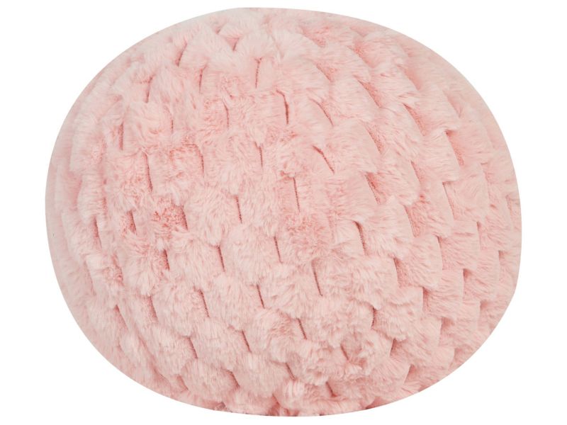 Poduszka dekoracyjna Rosea Sztuczne futro 30 x 30 cm Jednolity Różowy 1 szt.