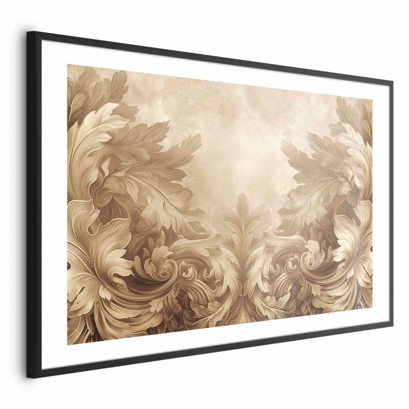 Plakat Artgeist Rzeźbione ornamenty 90x60 cm z ramą czarną 1 szt
