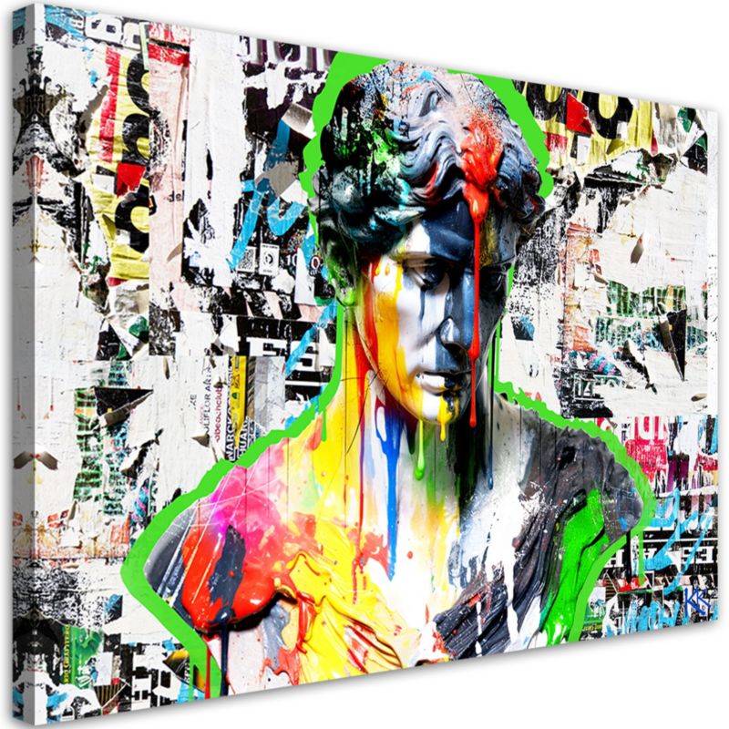 Obraz do salonu sypialni Feeby Kolorowa Rzeźba Pop Art 100x70 cm 1szt
