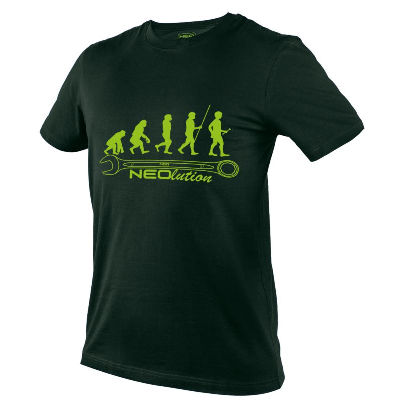 T-shirt z nadrukiem NEO TOOLS NEOlution M ciemny zielony 1 szt.