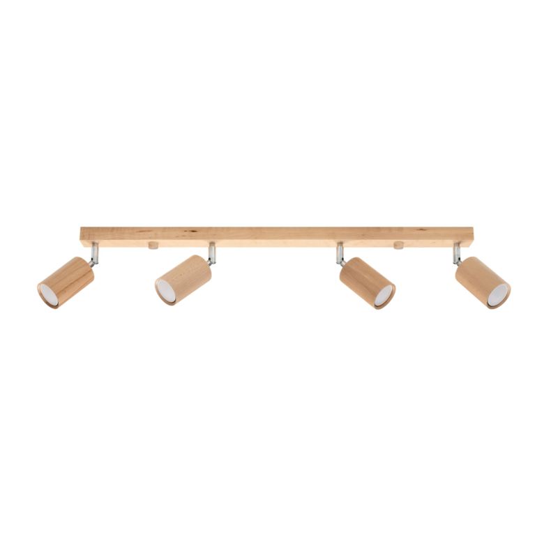 Plafon Sollux Lighting BERG 4 naturalne drewno 1 szt.