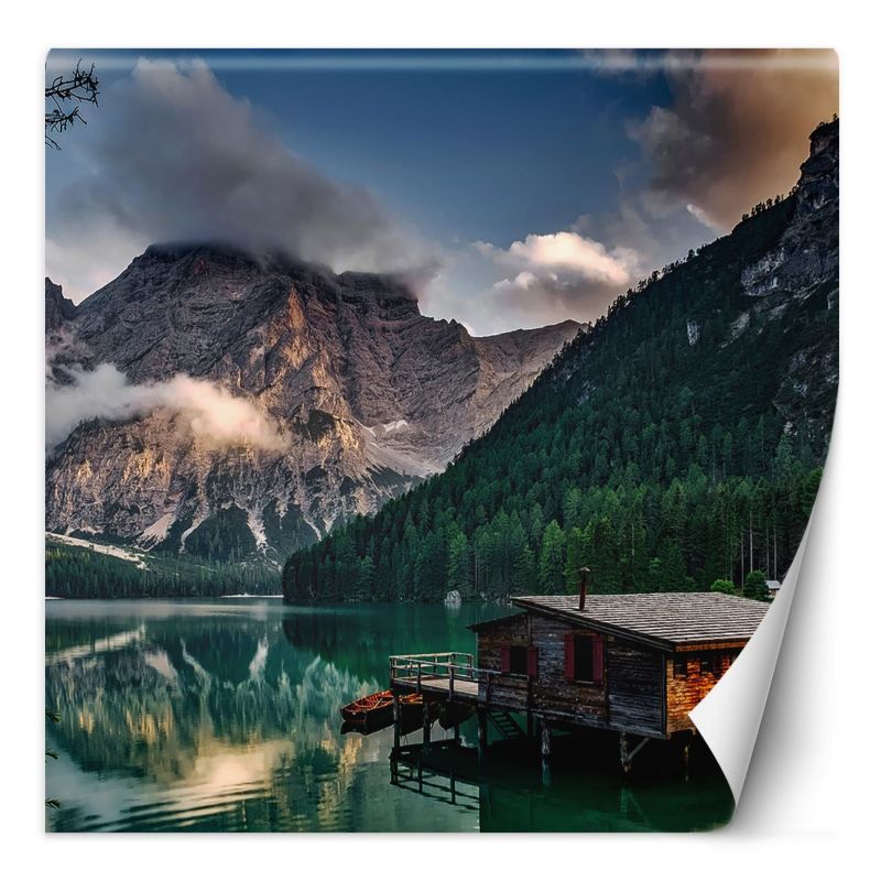 Fototapeta Feeby Jezioro w górach górski krajobraz 100x100 1 szt