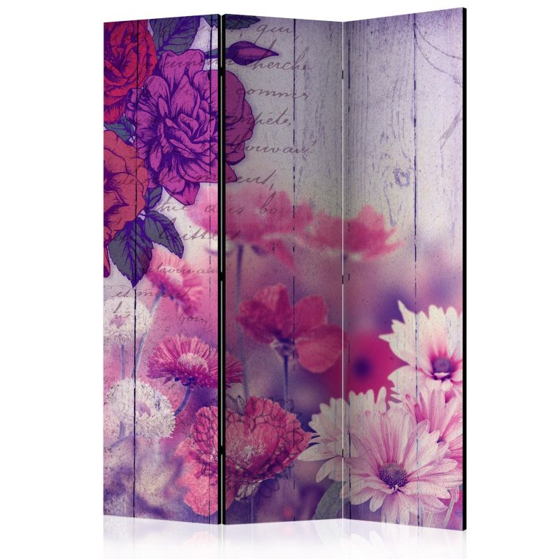 Parawan dwustronny Artgeist Kwiaty 135x172 cm Kwiaty 1 szt
