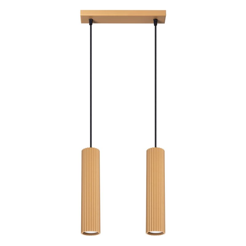 Lampa Wisząca Sollux Lighting KARBON 2 złoty 1 szt.