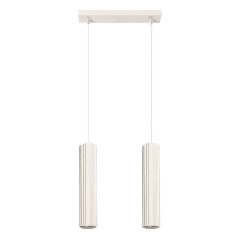 Lampa Wisząca Sollux Lighting KARBON 2 beżowy 1 szt.