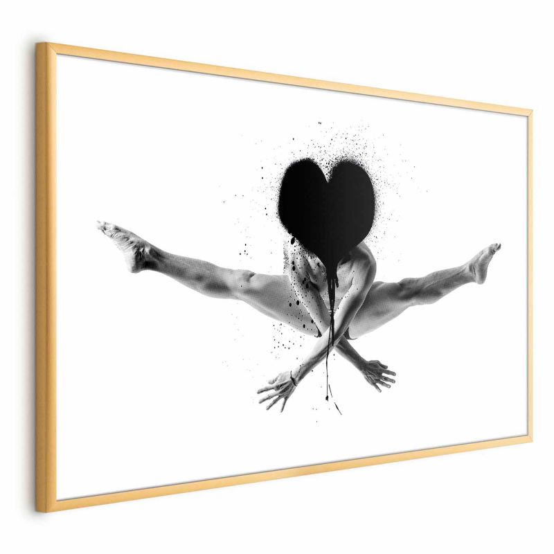 Plakat Artgeist Skok 60x40 cm z ramą złotą 1 szt