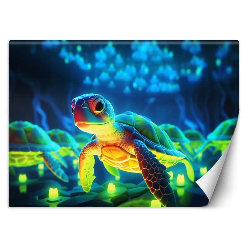 Fototapeta Feeby Neonowy żółw 100x70 1 szt