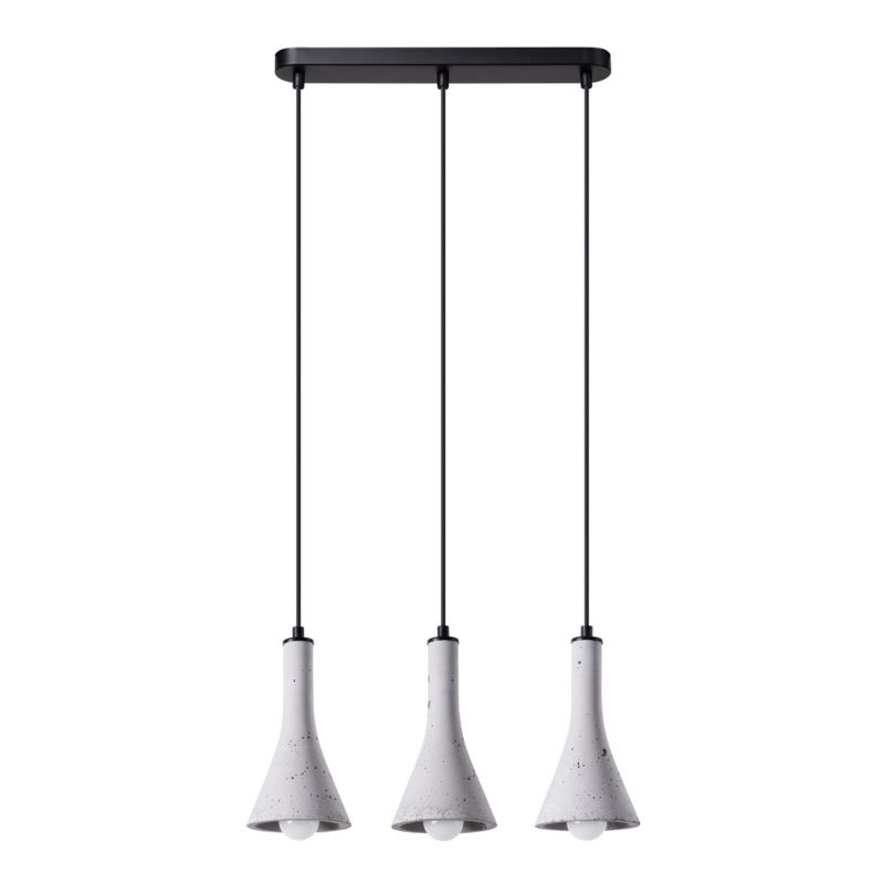 Lampa wisząca Sollux Lighting REA 3L beton 1 szt.