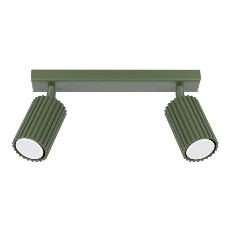 Plafon Sollux Lighting KARBON 2 zielony oliwkowy 1 szt.