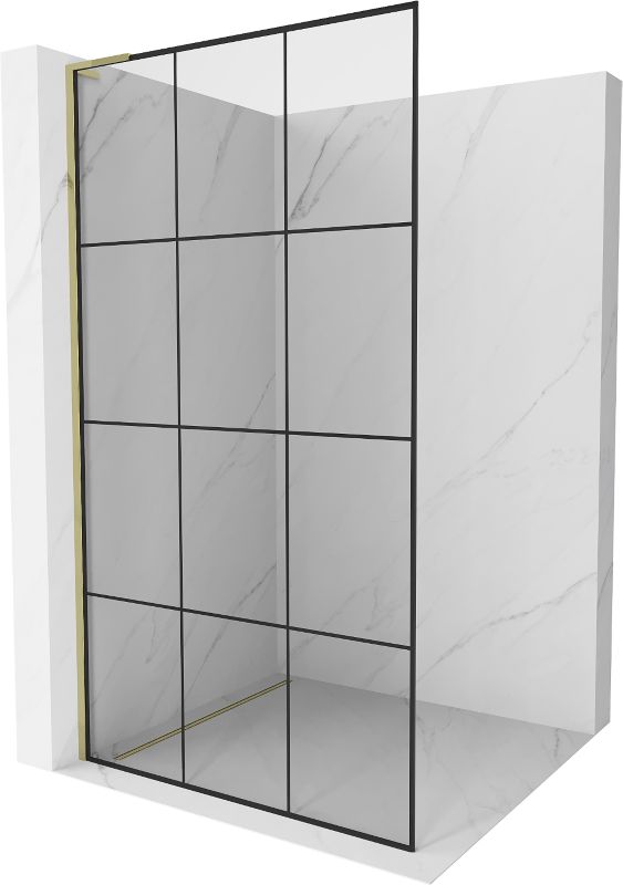 Ścianka prysznicowa Mexen Kioto L czarny wzór 110x200 cm 800-110-103-50-77 1 szt.