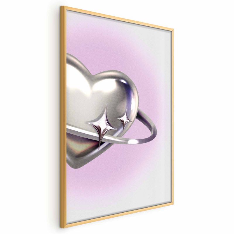 Plakat Artgeist Kosmiczne Serce 29,7x42 cm z ramą złotą 1 szt