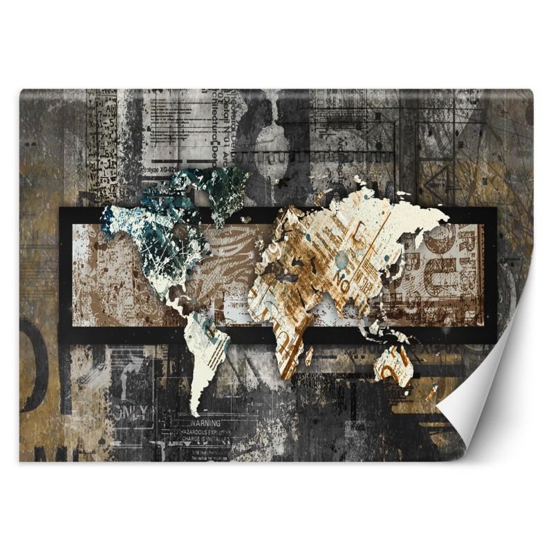 Fototapeta Feeby Mapa świata w stylu vintage 350x245 1 szt