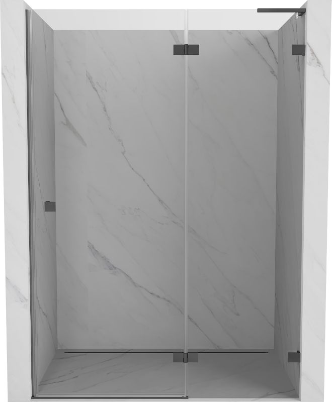 Drzwi prysznicowe uchylne Mexen Lunar L gun metal 140x200 cm 1 szt.