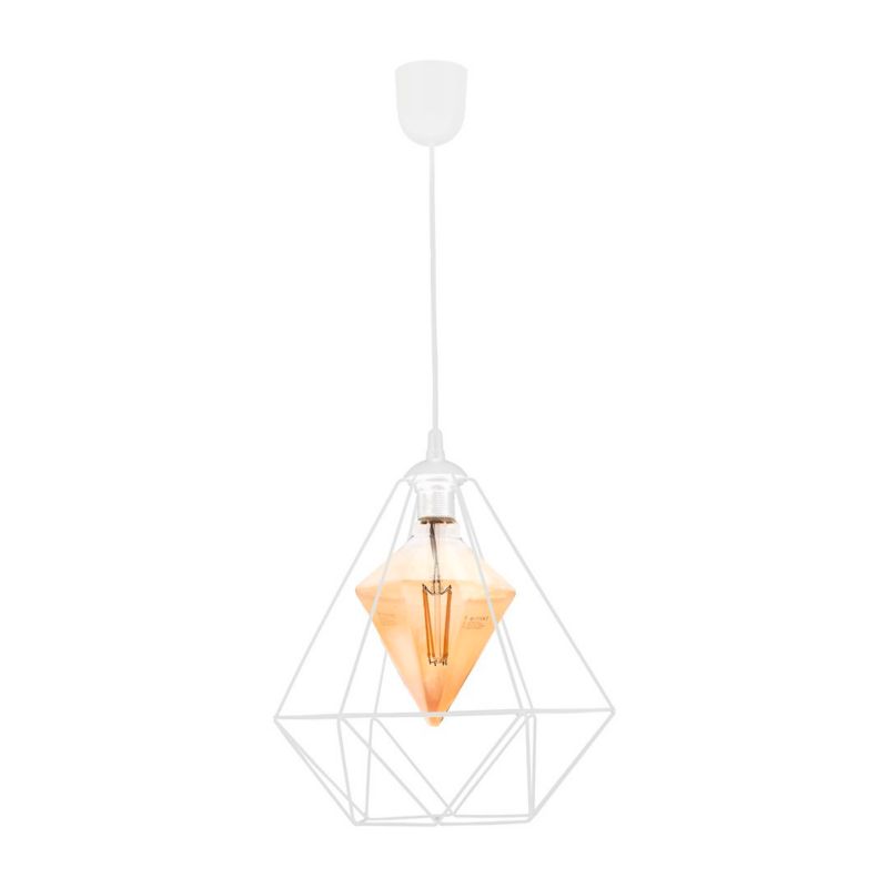 Lampa wisząca Milagro Alambre Biała Ażurowy Klosz 1 szt.
