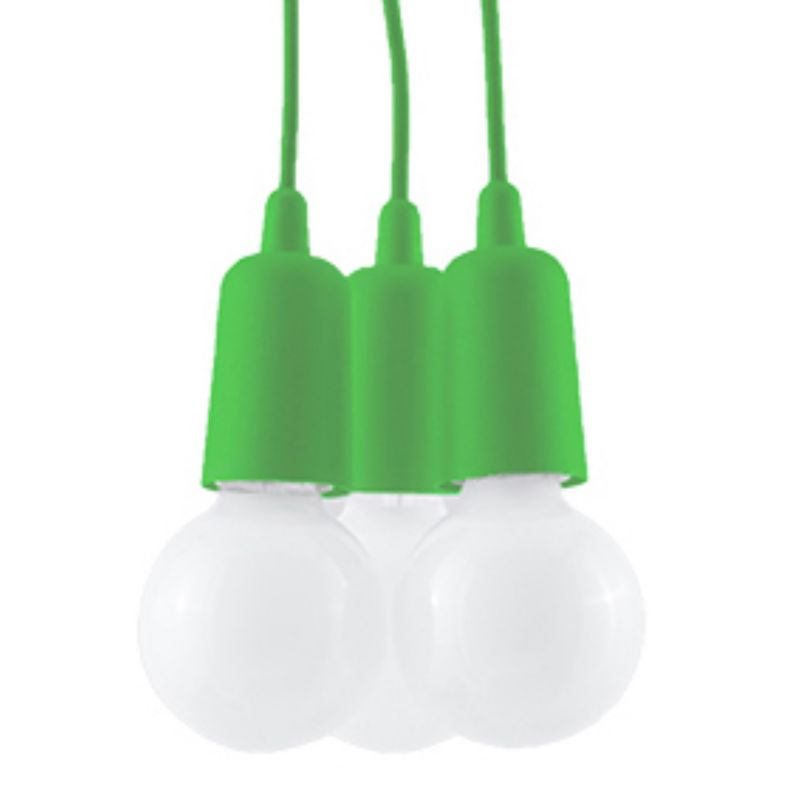 Lampa wisząca Sollux Lighting DIEGO 3 zielony 1 szt.