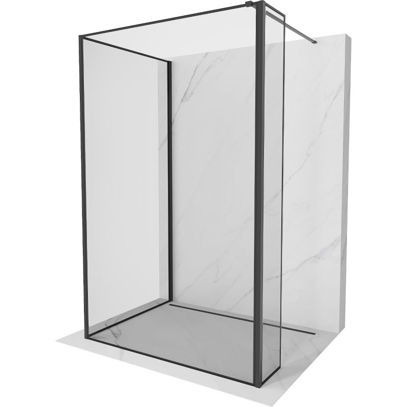Ścianka prysznicowa Mexen Kioto czarny wzór 110x110x30 cm 800-110-110-221-70-70-030 1 szt.