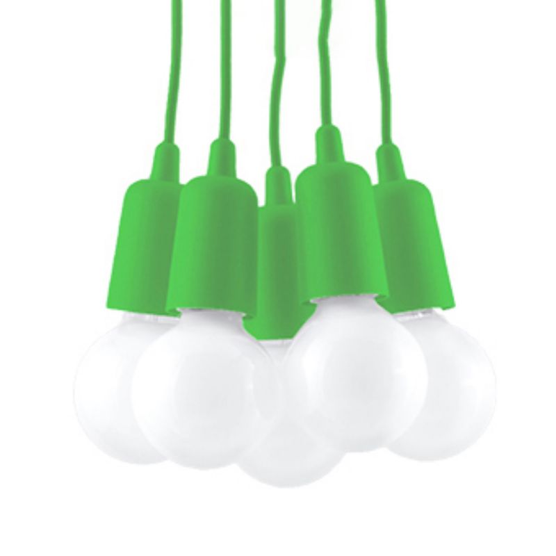 Lampa wisząca Sollux Lighting DIEGO 5 zielony 1 szt.