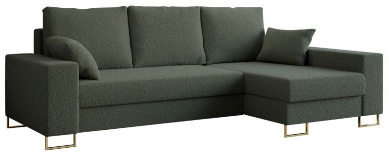 Narożnik MKS Meble DORIAN L uniwersalny zielony boucle 1szt.