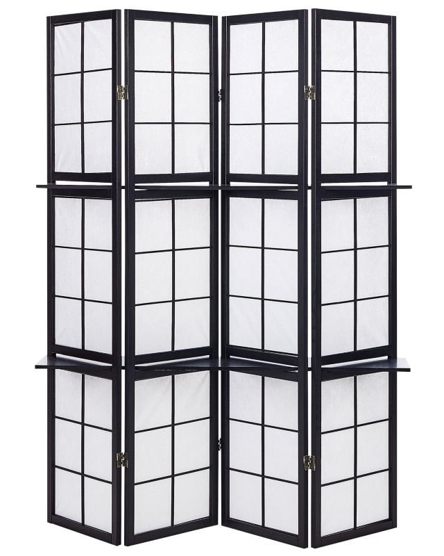 4-panelowy parawan pokojowy Gomagoi Czarny 1 szt.