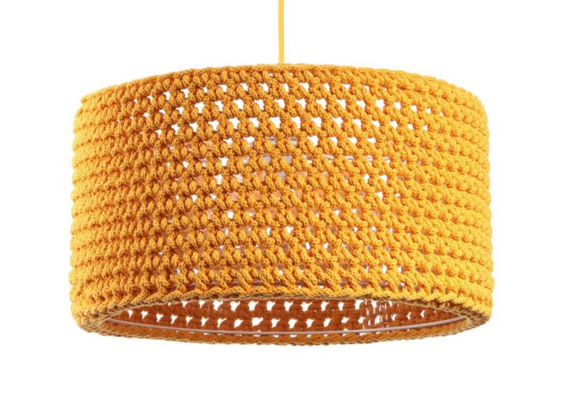 Lampa Bps Koncept wisząca COTTON 40 żółta 1 szt