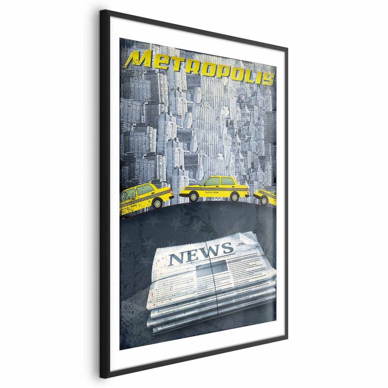 Plakat Artgeist Metropolis 60x90 cm z ramą czarną 1 szt