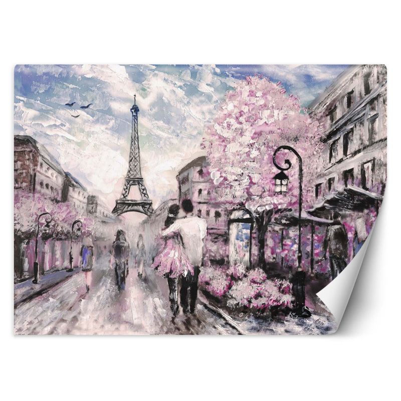 Fototapeta Feeby Spacer po Paryżu malowany 350x245 1 szt
