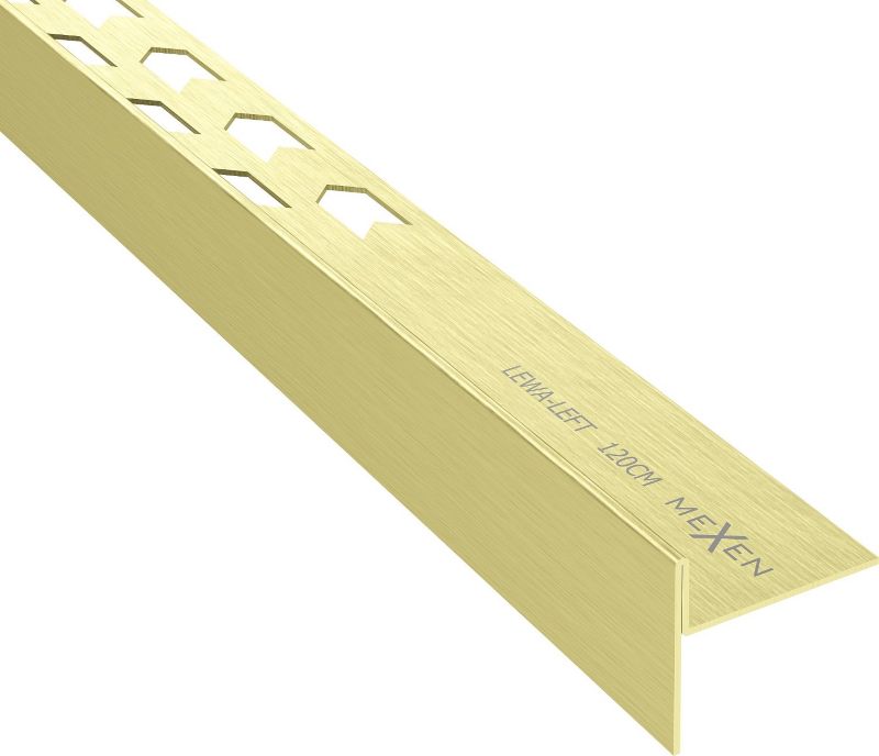 Listwa spadkowa podłogowa Mexen Line złoty szczotkowany 120 cm lewa 1 szt.